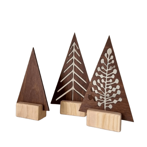 WOOD TREE (NATURAL) SET OF 3